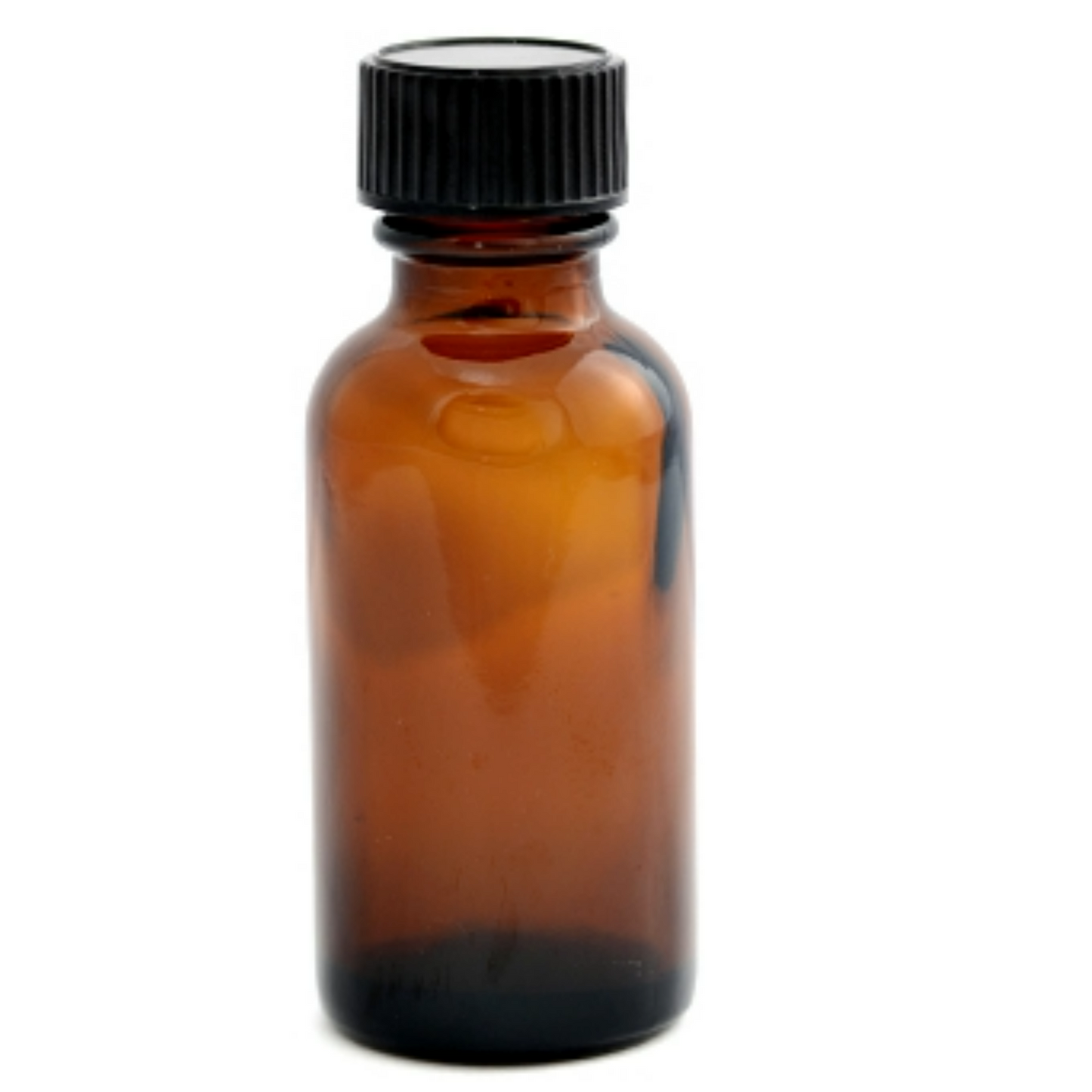 2 oz Amber Boston Round Glass Bottles with Cap Closure